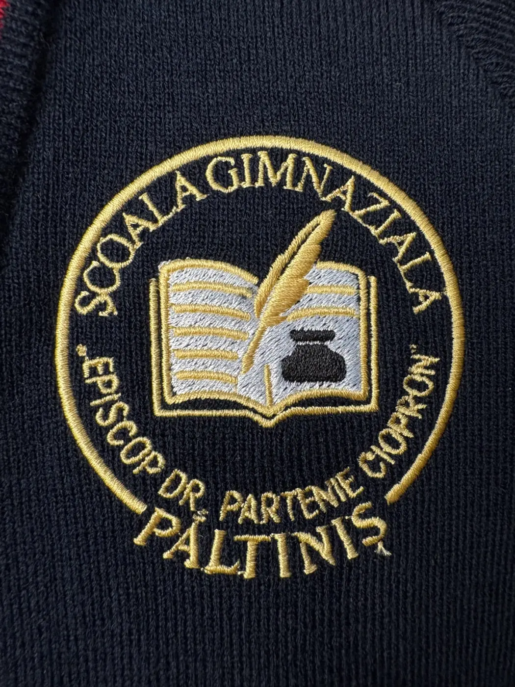 Custom embroidery detail applied to knitwear