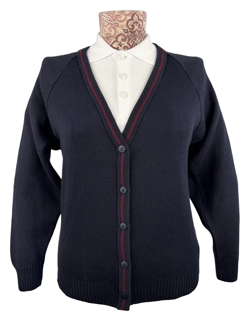 Navy buttoned knit cardigan