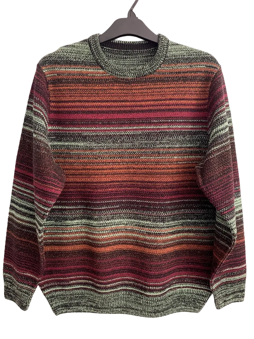 Knitted sweater with fine stripe detail