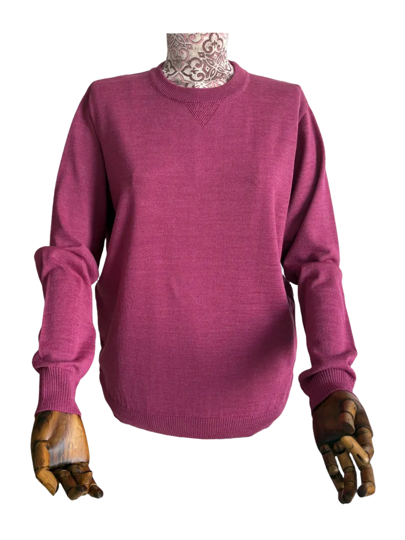 Pink plain knit sweater
