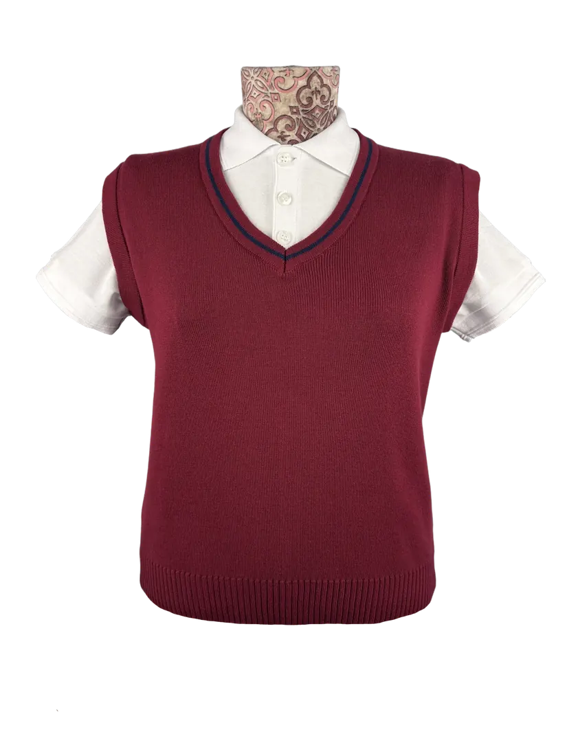 Burgundy knitted vest